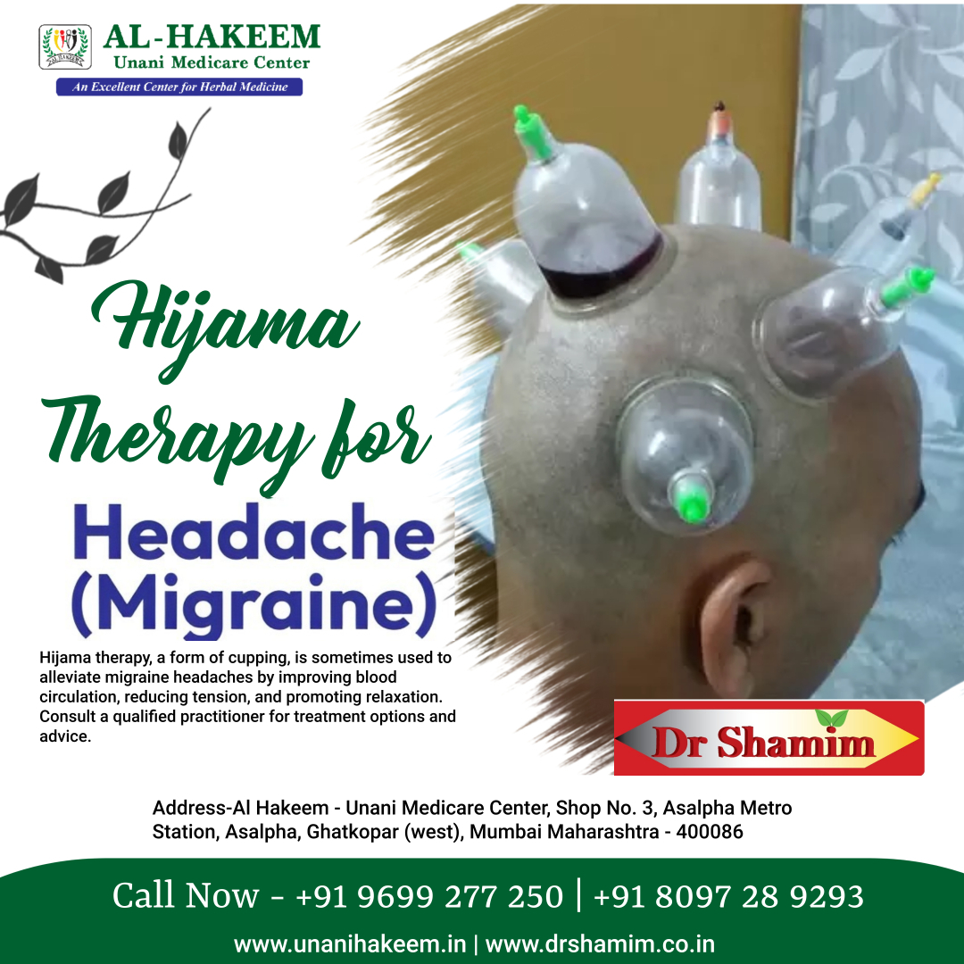 Hijama Theraphy For  Headache Migraine.